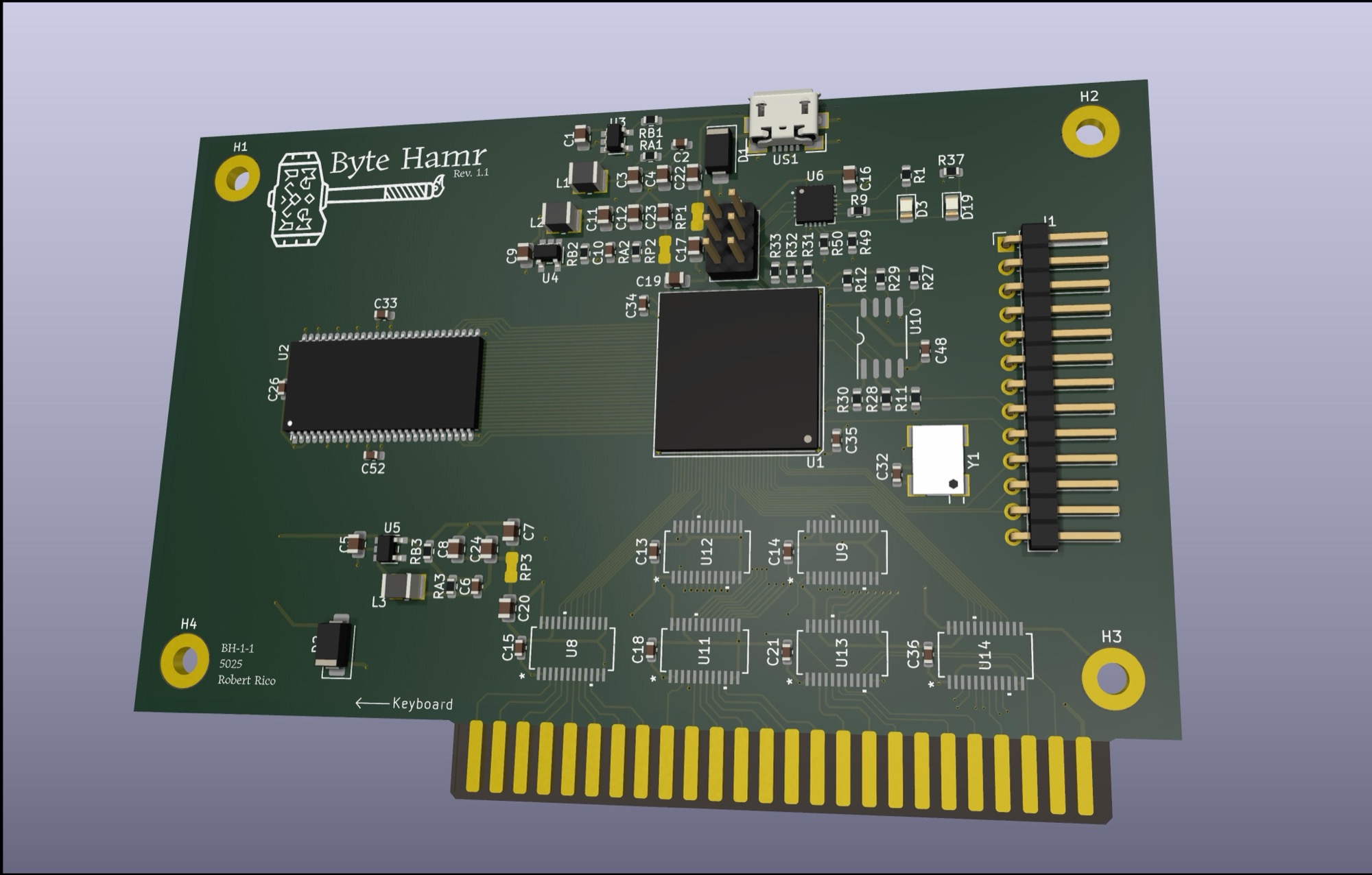 Byte Hamr Rev 1.1, the board that went to fab in December 2025.