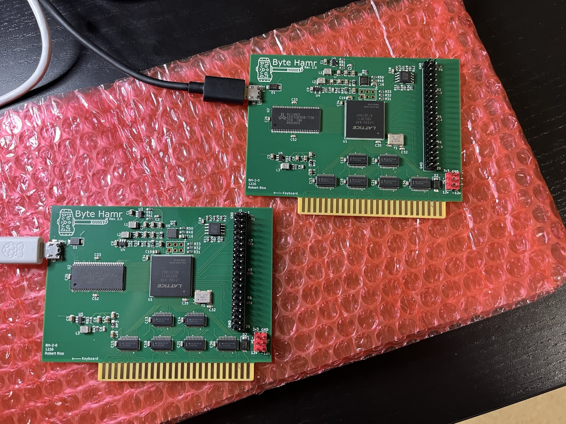 Both Rev 2 boards on arrival.