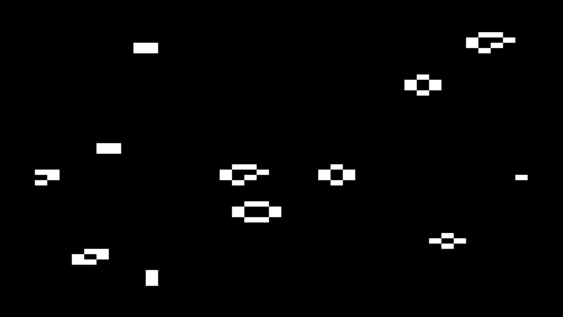 Channel 3 after the R-pentomino settled: beehives, blocks, blinkers and beacons.