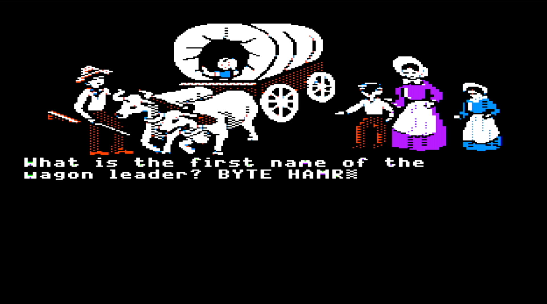 Oregon Trail off the SD card. Wagon leader: BYTE HAMR.