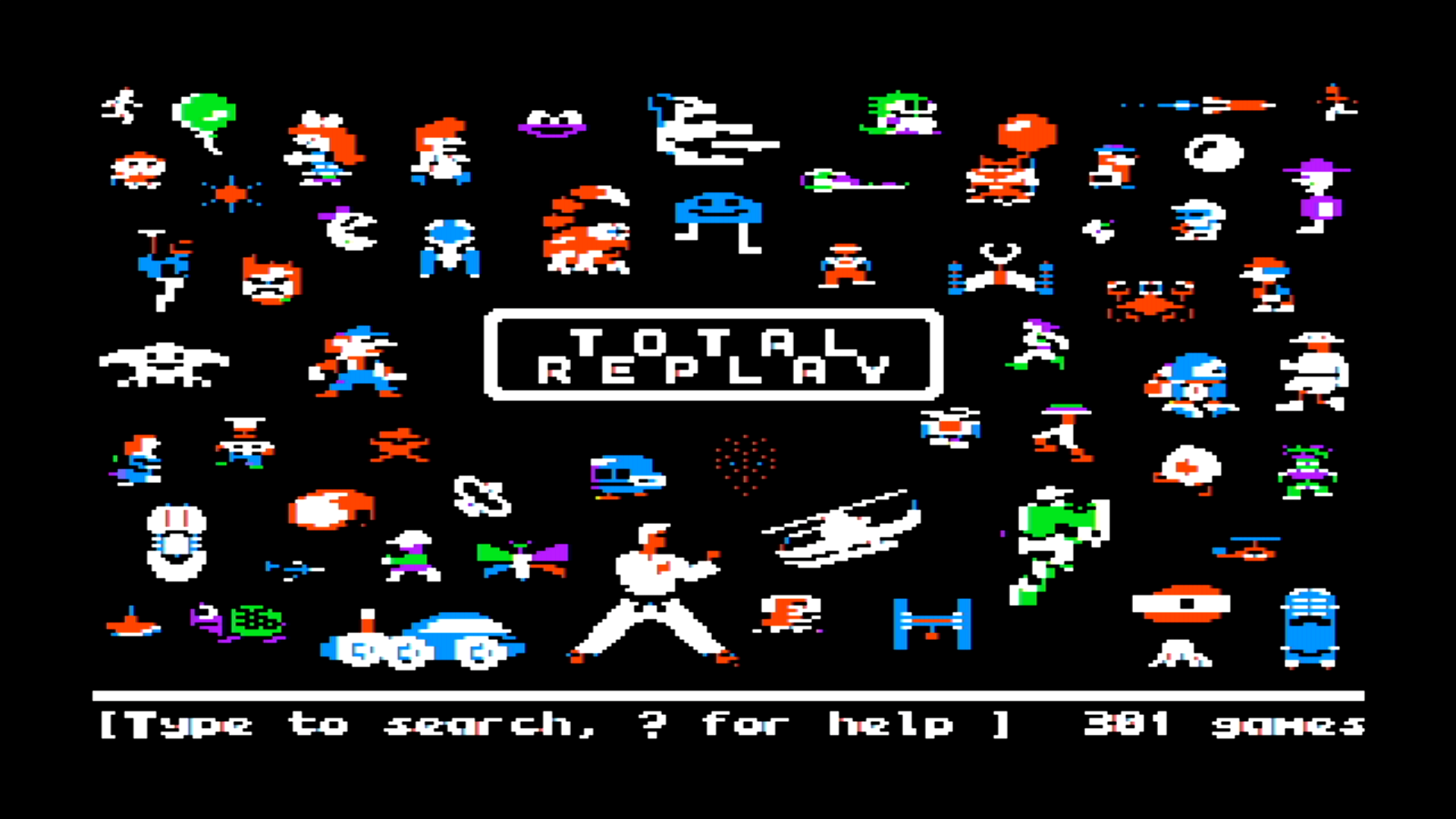 Total Replay, 301 games, loaded over SmartPort from the FujiNet.