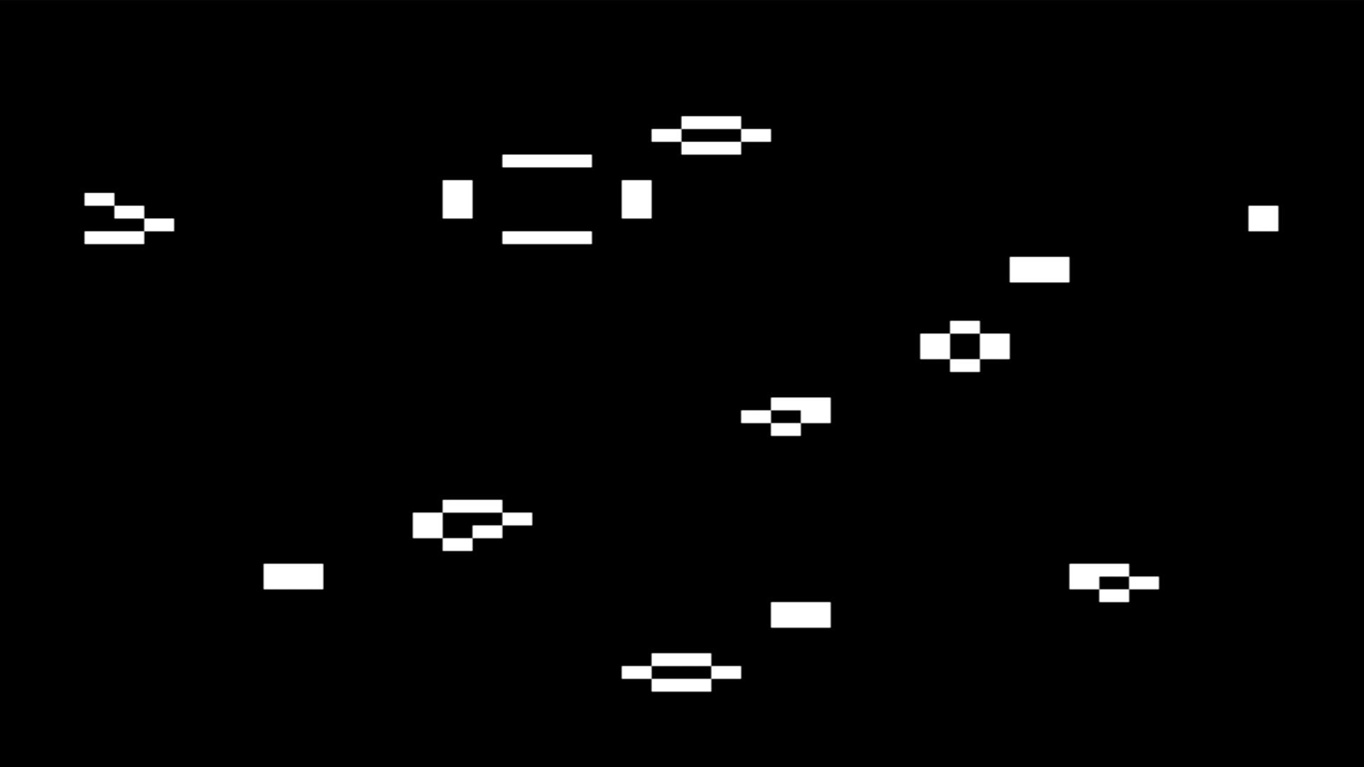 Soup that has organized. The box-and-bars structure is a period-2 oscillator, with beehives and a stray glider around it.