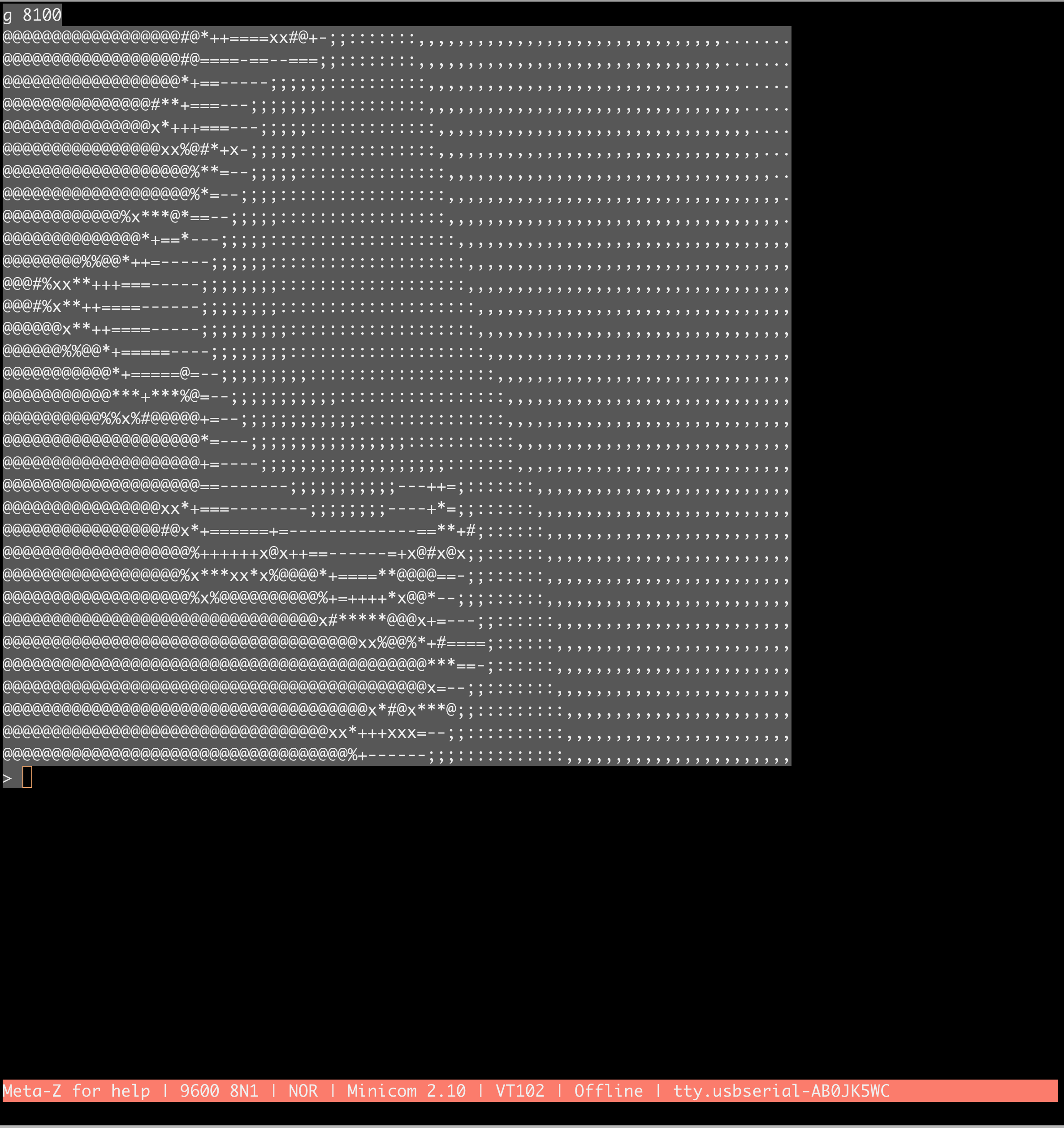 8x zoom, x 0.28 to 0.59 and y 0.56 to 0.31, at 1/256 across and 1/128 down. The one-byte version has 10 columns across this whole area. Also 22 s.